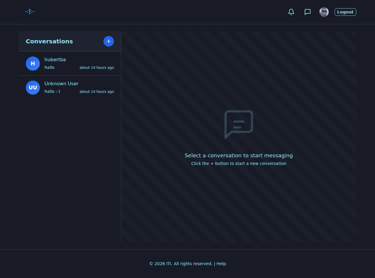 Messages page with conversations