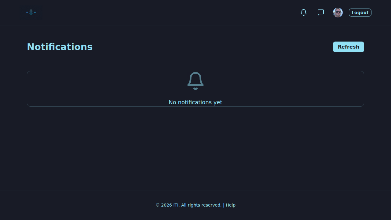 Notifications page
